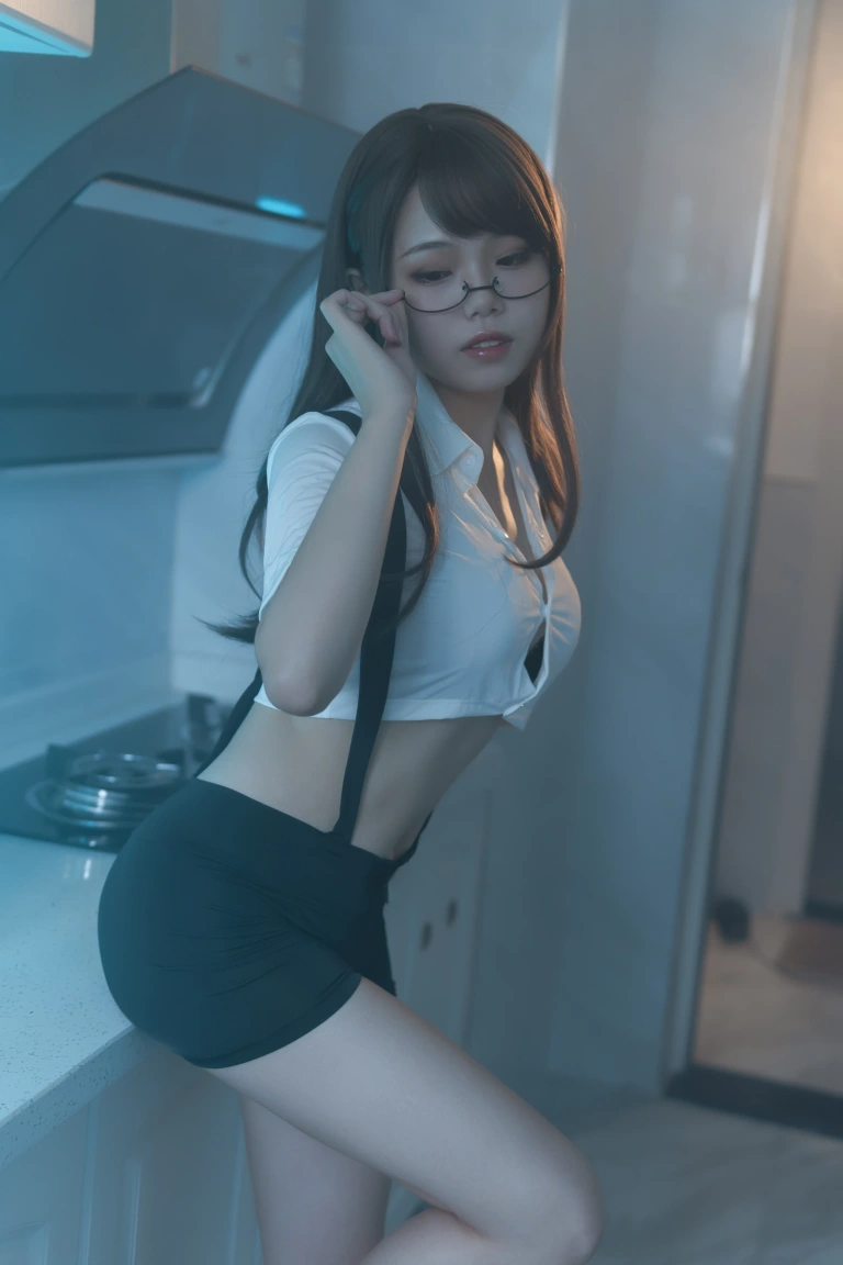 七月喵子《眼镜娘1号》主题写真：21张全套美图