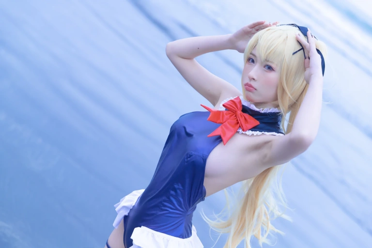 清水由乃《玛丽萝丝 蓝色泳衣》主题写真：32张全套美图