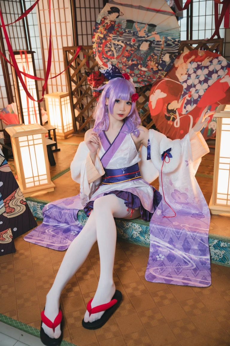 焖焖碳《独角兽和服》主题写真：30张全套美图