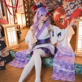 焖焖碳《独角兽和服》主题写真：30张全套美图