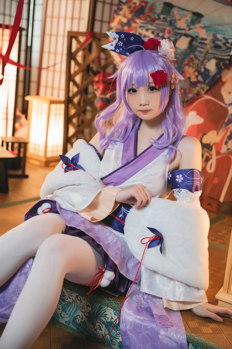 焖焖碳《独角兽和服》主题写真：30张全套美图