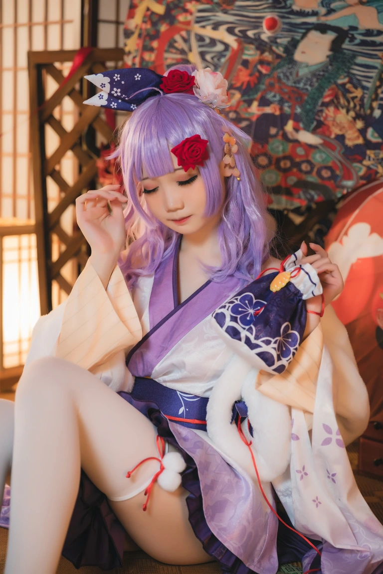 焖焖碳《独角兽和服》主题写真：30张全套美图
