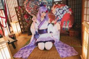 焖焖碳《独角兽和服》主题写真：30张全套美图