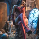 是一只熊仔《红色corset》主题写真：42张全套美图