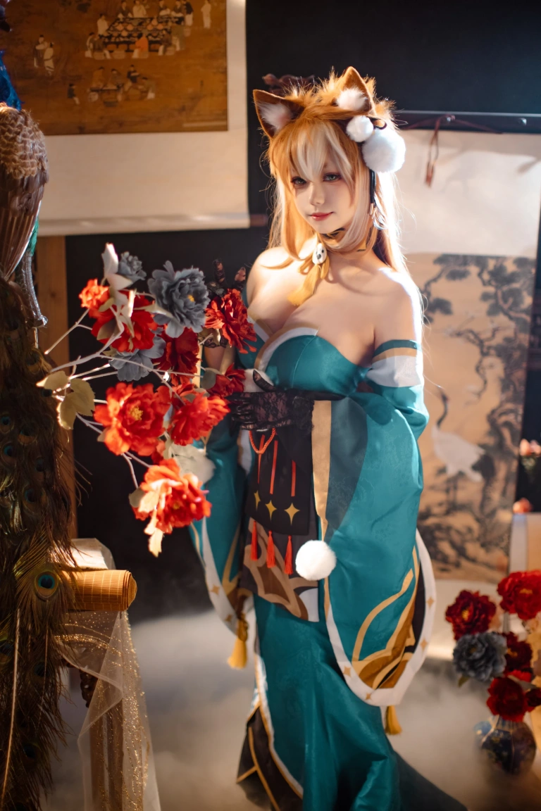 芋圆侑子《原神 希娜小姐》主题写真：15张全套美图