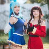 瓜希酱《阿库娅单人+与惠惠双人》主题写真：18张全套美图