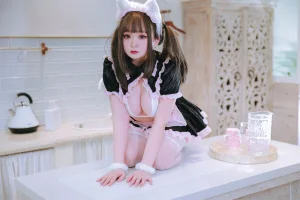 恩田直幸《猫耳黑粉女仆》主题写真：45张全套美图