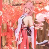 焖焖碳《八重神子》主题写真：15张全套美图