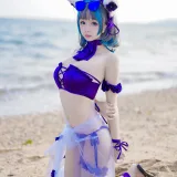 日奈娇(椎名莜)《柴郡猫泳装》主题写真：41张全套美图