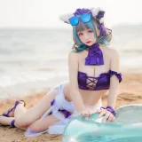 日奈娇(椎名莜)《柴郡猫泳装》主题写真：41张全套美图