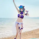 日奈娇(椎名莜)《柴郡猫泳装》主题写真：41张全套美图