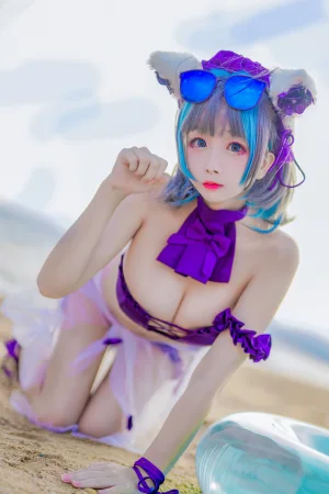 日奈娇(椎名莜)《柴郡猫泳装》主题写真：41张全套美图