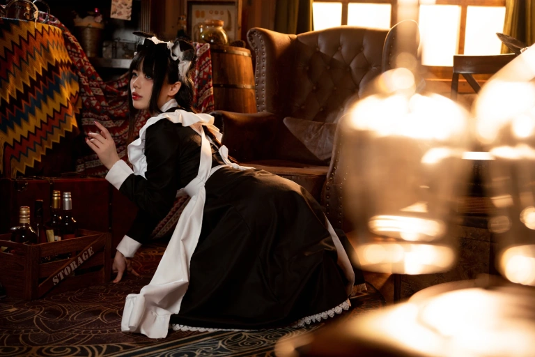 九言《女仆初体验》主题写真：66张全套美图