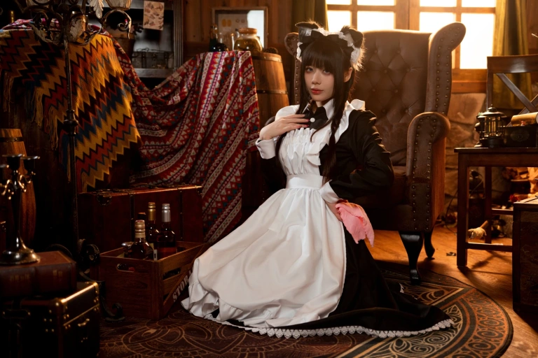 九言《女仆初体验》主题写真：66张全套美图