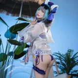 是一只熊仔《柴郡》主题写真：100张全套美图