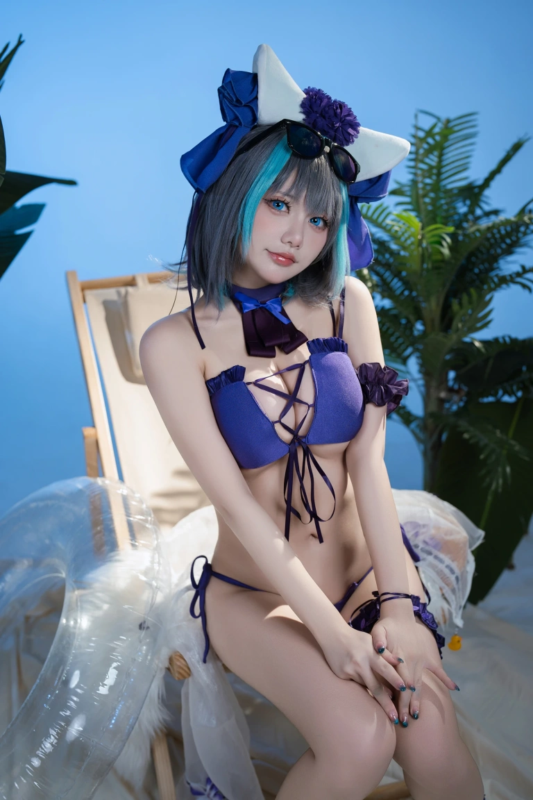 是一只熊仔《柴郡》主题写真：100张全套美图