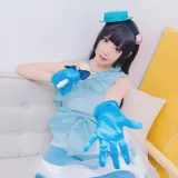 面饼仙儿《黑猫打歌服》主题写真：12张全套美图