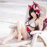 九柒喵《蔚蓝档案 狐坂若藻泳装》主题写真：23张全套美图