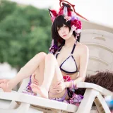 九柒喵《蔚蓝档案 狐坂若藻泳装》主题写真：23张全套美图