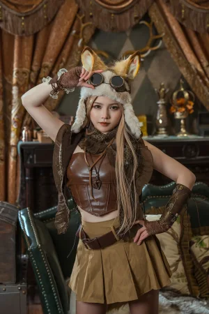 七月喵子《幻想兽娘集月食 波克塔耶子》主题写真：25张全套美图