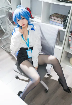 花铃《甘雨秘书OL》主题写真：93张全套美图