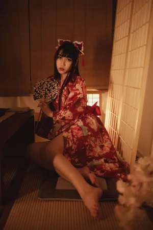 不呆猫《绳子和服》主题写真：110张全套美图，含2个视频