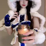 九言《圣诞礼物 蓝色冬季》主题写真：30张全套美图，含6个视频