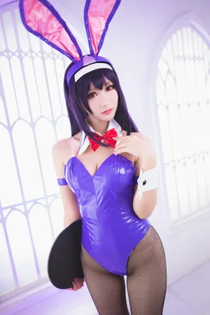 羽生三未《路人女主 霞之丘诗羽兔女郎》主题写真：37张全套美图