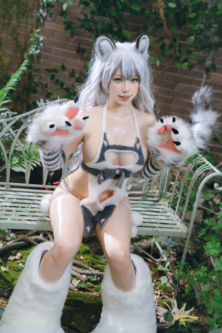 一北亦北《白虎兽娘福瑞》主题写真：40张全套美图