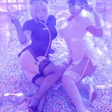 皮皮奶&喵零《万圣节邪恶护士》主题写真：60张全套美图
