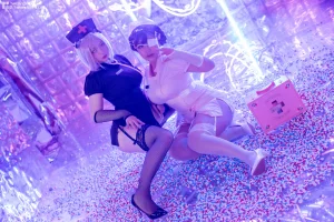 皮皮奶&喵零《万圣节邪恶护士》主题写真：60张全套美图