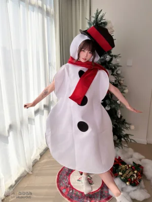 麻薯好吃《雪人小姐的惊喜指令》主题写真：73张全套美图