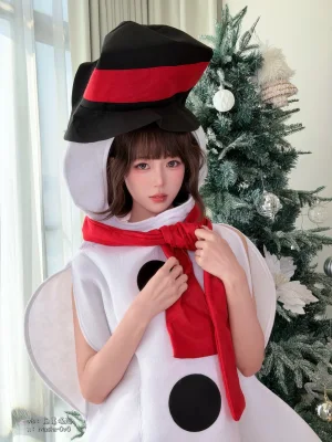 麻薯好吃《雪人小姐的惊喜指令》主题写真：73张全套美图
