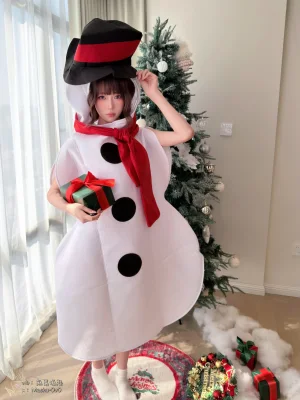 麻薯好吃《雪人小姐的惊喜指令》主题写真：73张全套美图