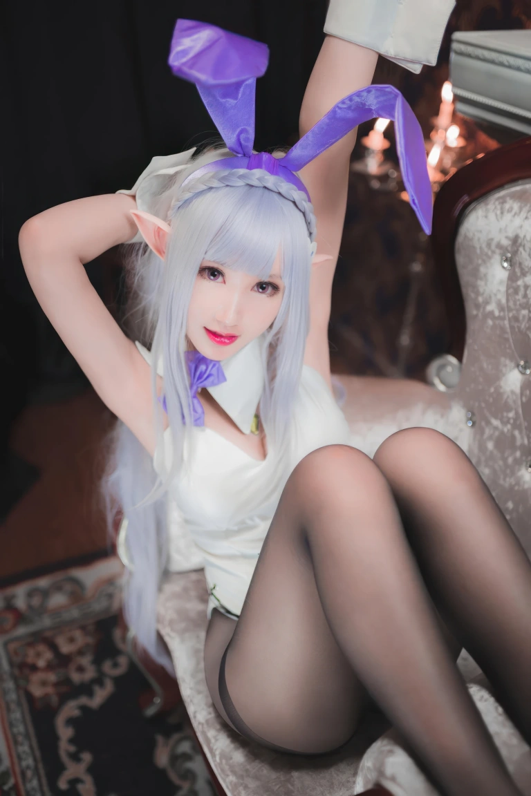 羽生三未《从零开始的异世界生活 艾米莉亚兔女郎》主题写真：22张全套美图