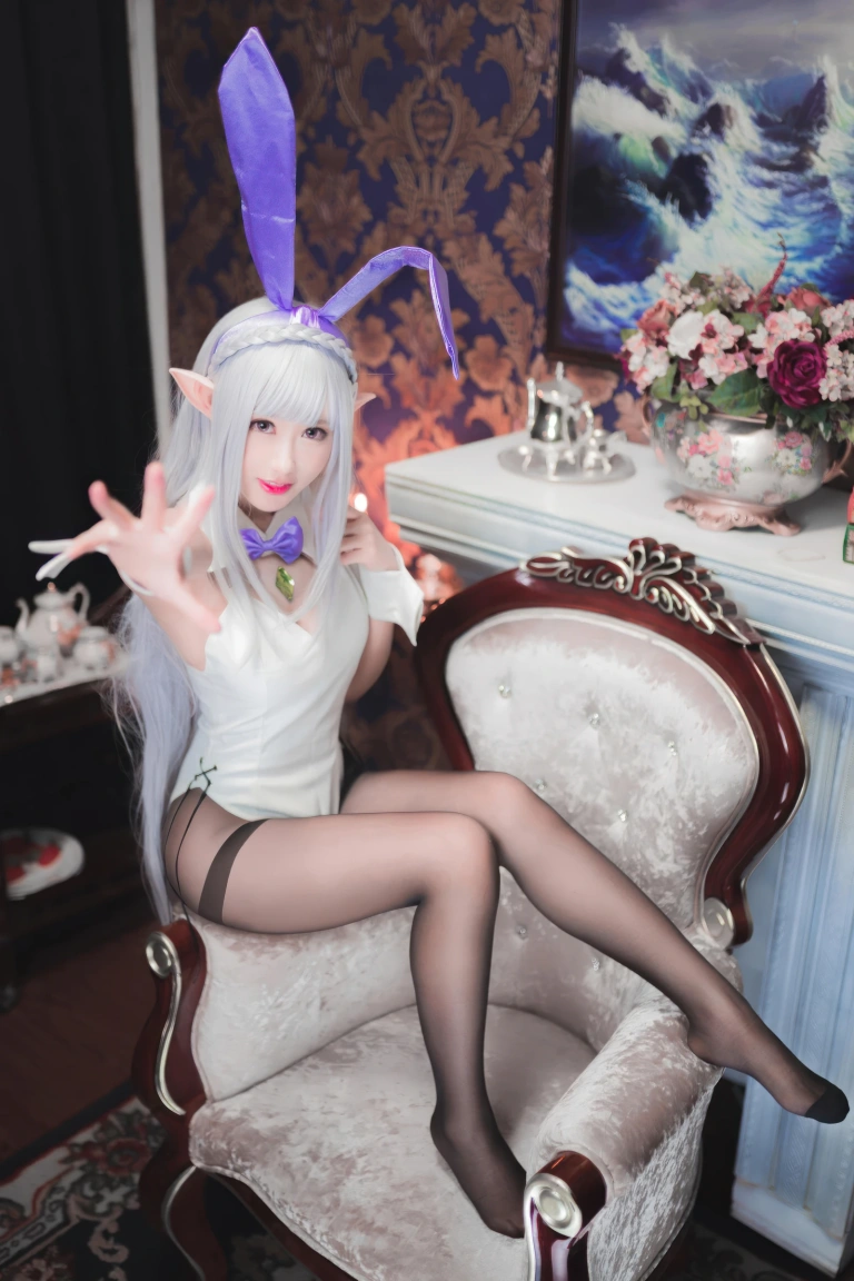 羽生三未《从零开始的异世界生活 艾米莉亚兔女郎》主题写真：22张全套美图