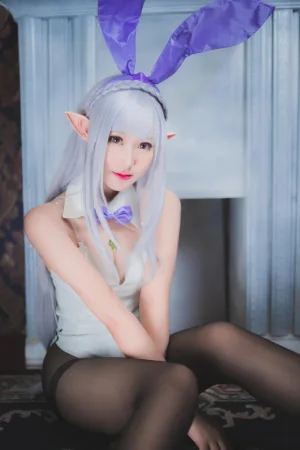 羽生三未《从零开始的异世界生活 艾米莉亚兔女郎》主题写真：22张全套美图
