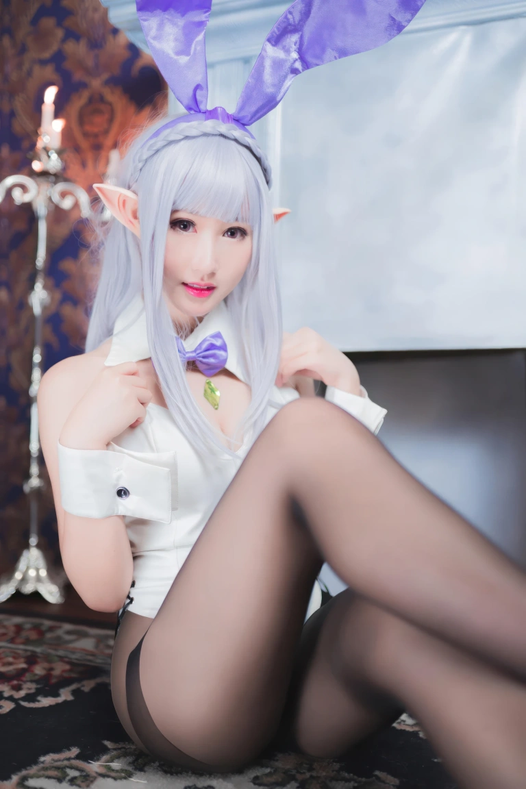羽生三未《从零开始的异世界生活 艾米莉亚兔女郎》主题写真：22张全套美图