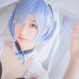 木棉棉《蕾姆泳装》主题写真：26张全套美图