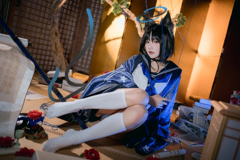 是一只熊仔《桐生桔梗》主题写真：40张全套美图