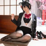 屿鱼《蔚蓝档案 春日椿 导游》主题写真：55张全套美图