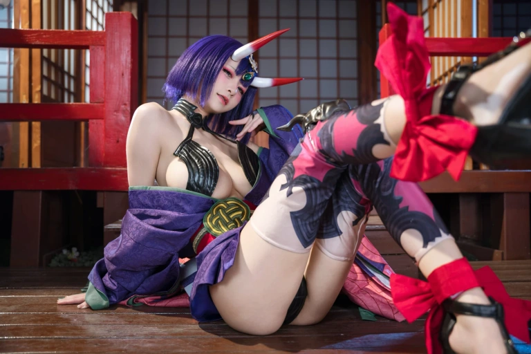 九柒喵《FGO 酒吞童子原皮》主题写真：92张全套美图