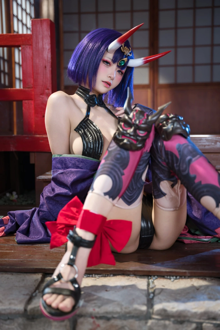 九柒喵《FGO 酒吞童子原皮》主题写真：92张全套美图