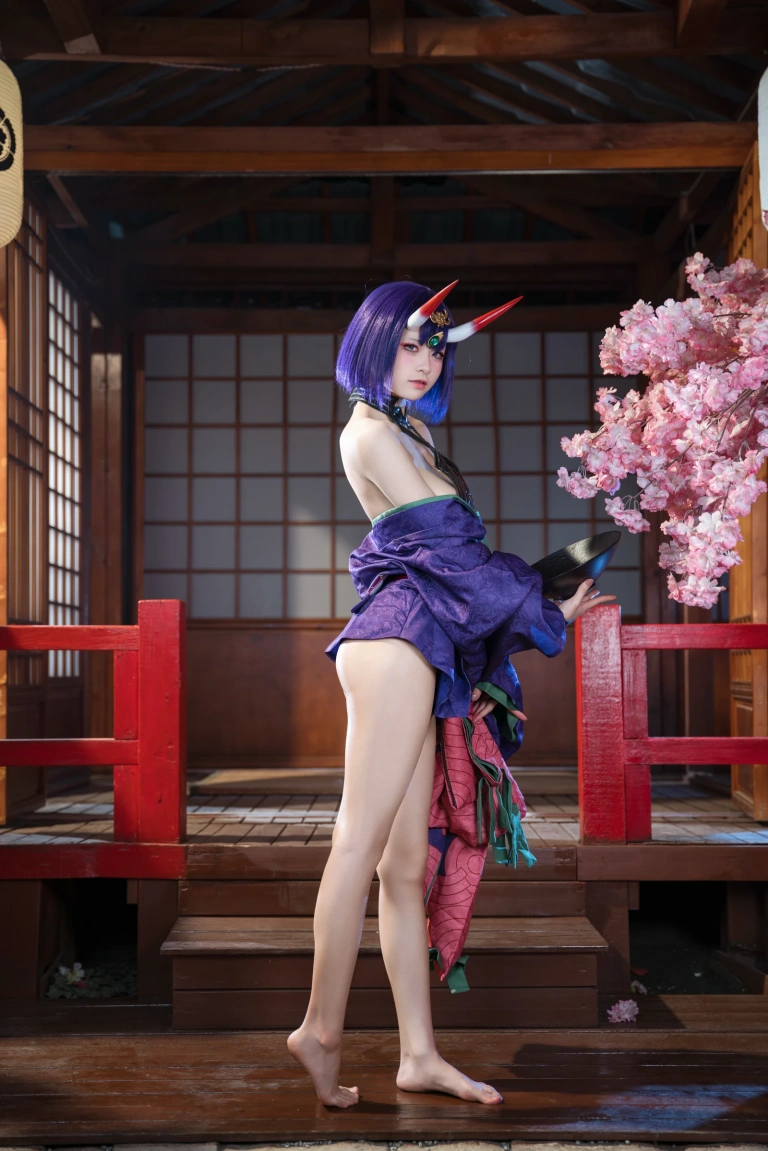 九柒喵《FGO 酒吞童子原皮》主题写真：92张全套美图
