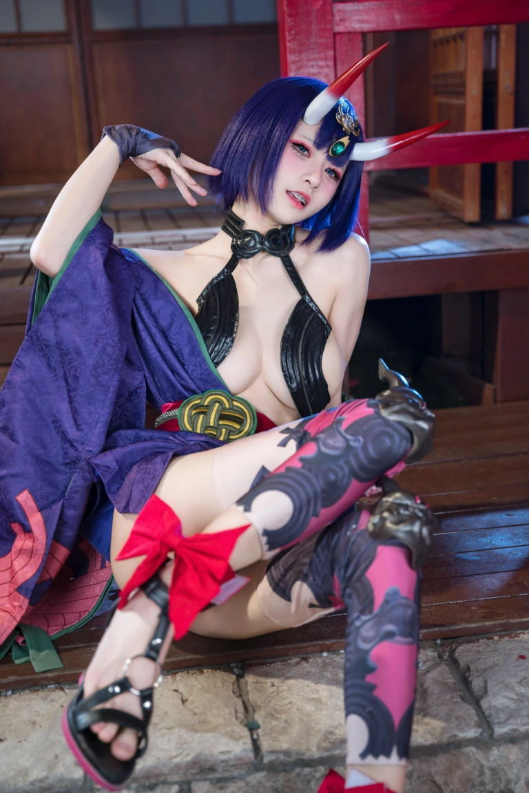 九柒喵《FGO 酒吞童子原皮》主题写真：92张全套美图