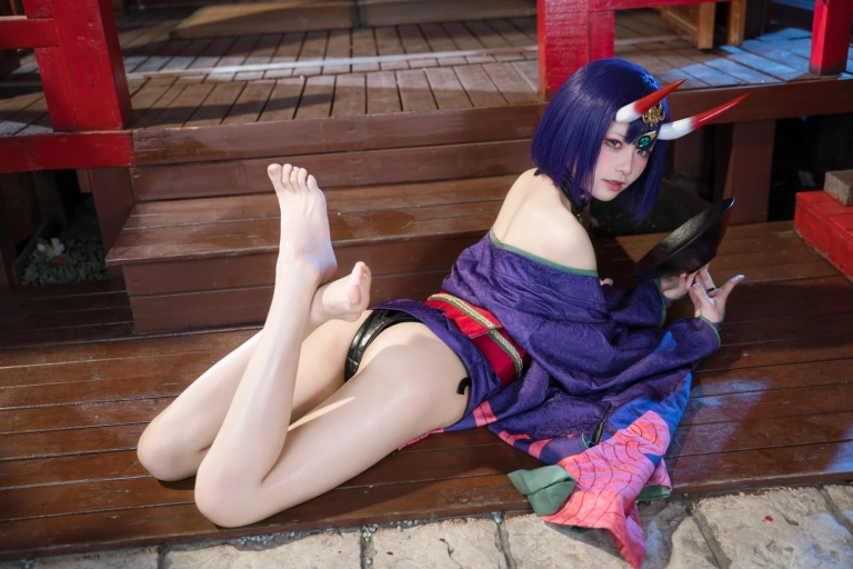 九柒喵《FGO 酒吞童子原皮》主题写真：92张全套美图