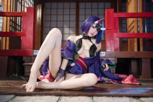 九柒喵《FGO 酒吞童子原皮》主题写真：92张全套美图