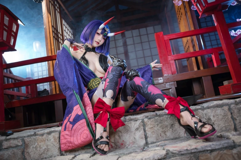 九柒喵《FGO 酒吞童子原皮》主题写真：92张全套美图
