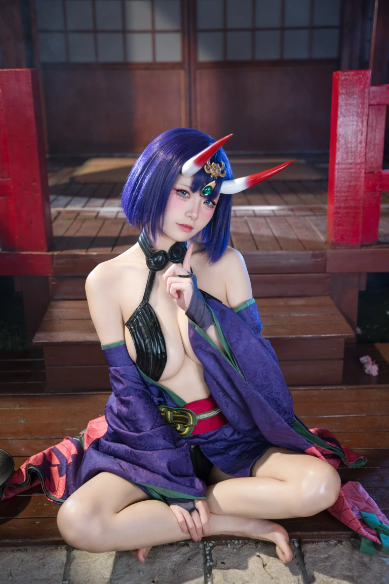 九柒喵《FGO 酒吞童子原皮》主题写真：92张全套美图