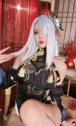 九言《原神新春 申鹤旗袍 海灯节 单人》主题写真：43张全套美图，含15个视频
